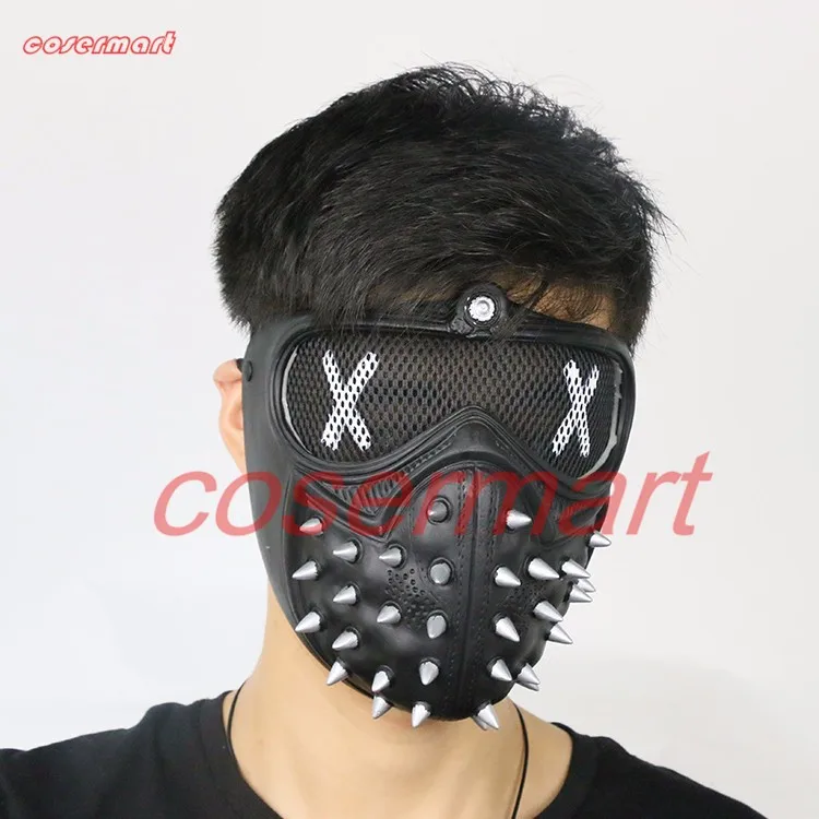 Game Cosplay Mask Watch Dogs 2 Mask Marcus Holloway Mask Casual Tangerine Mask Halloween Party Prop (10)