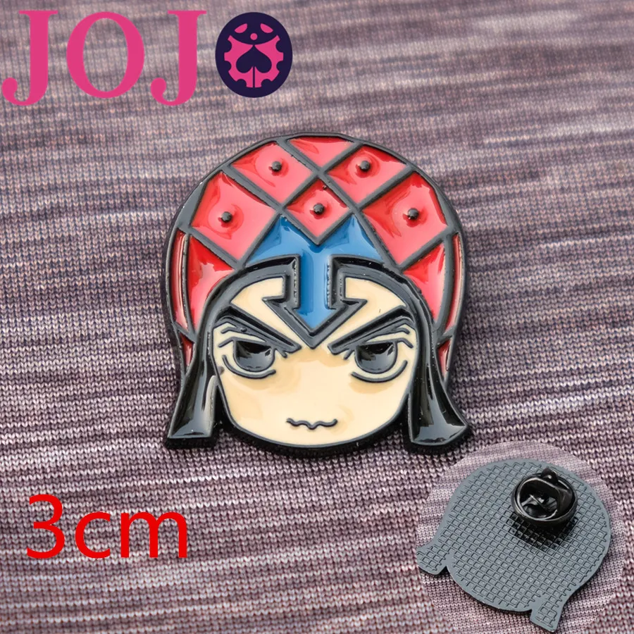

JoJo Bizzare Adventure Golden Wind GUIDO MISTA Metal Badge Brooch Pin Chest Ornament Cospaly Collection Gift Cool 3CM