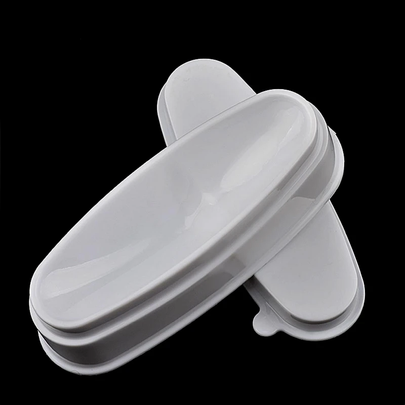 Shellhard 1pc White Nail Dipping Powder French Tray PVC Manicure Mold Nail Dip Container For Nail Art Tool