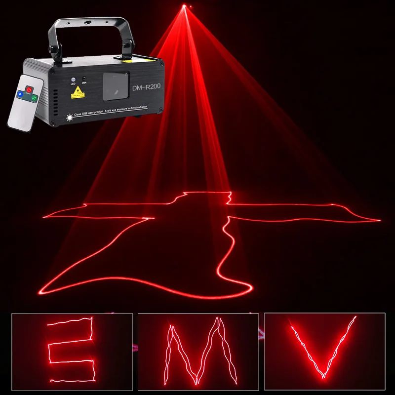 Sharelife мини 200 мВт красный цвет DMX лазерный сканирующий светильник PRO DJ домашние вечерние Gig луч эффект сценический светильник ing дистанционный музыкальный DM-R200