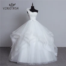 Настоящая фотография, роскошные модные свадебные платья с бисером на одно плечо, новое модное многослойное платье из органзы, милое платье принцессы для невесты с бантом