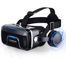 VR SHINECON Улучшенный Большой Просмотр захватывающий опыт VR очки 3D виртуальной реальности с HIFI наушниками