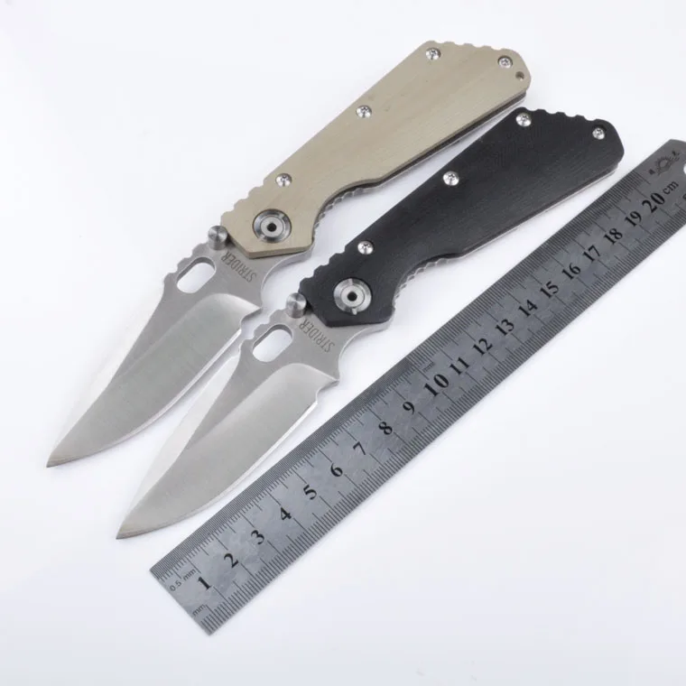 Strider 58HRC 8Cr13mov Blade G10 + stainless steel Handle Folding knife Survival Camping Hunting EDC Utility Tools | Инструменты