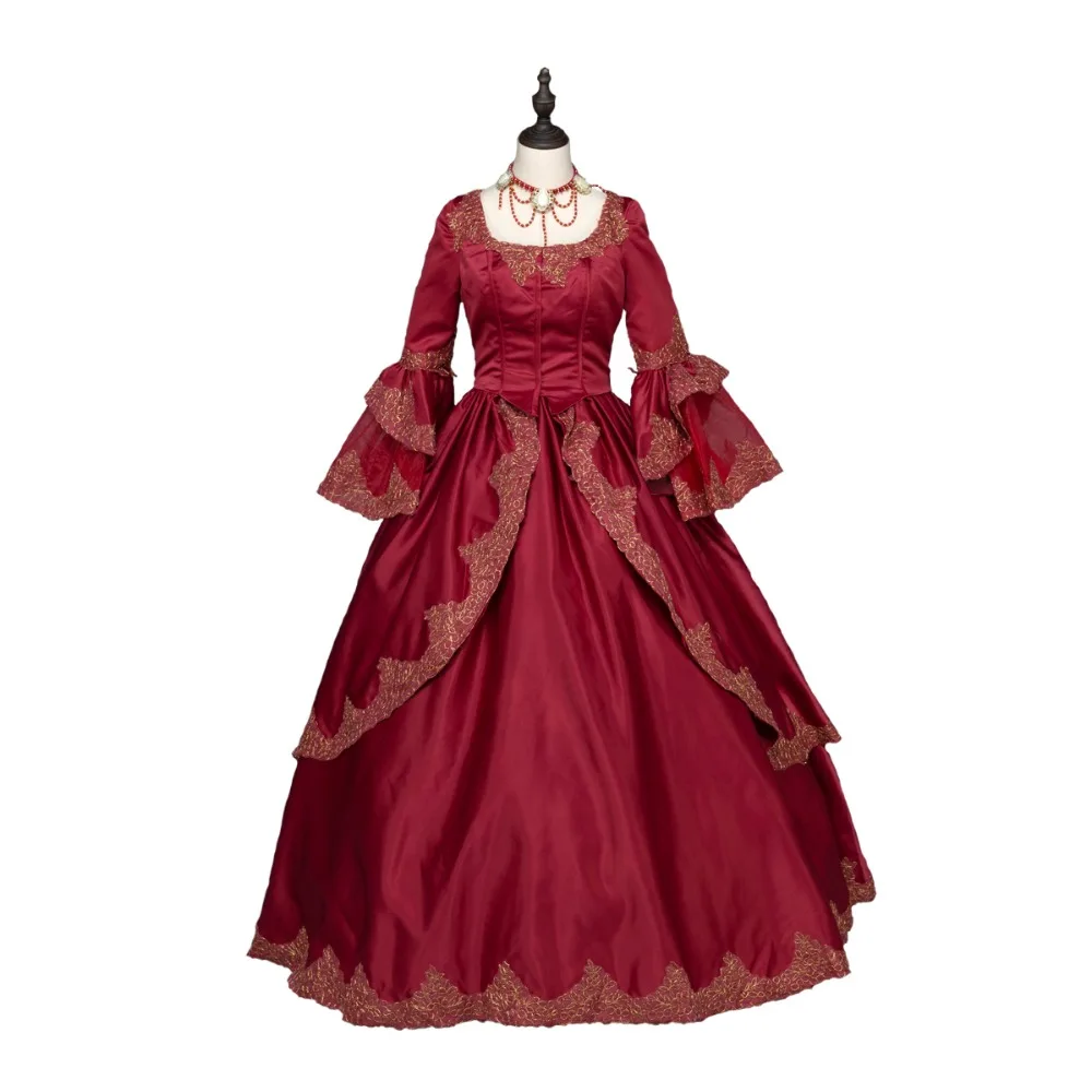 colonial Victorian Elegant cosplay costume 18th men/'s rococo court suit burgandy