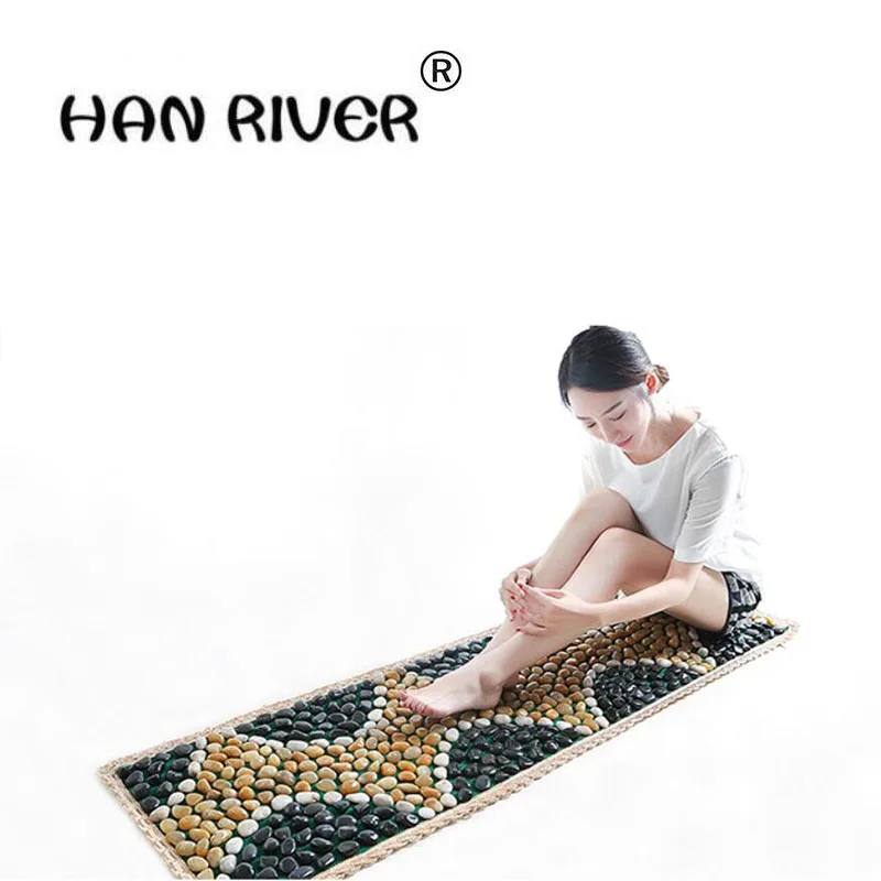 HANRIVER 150 * 40 cm natural pebbles pedicure foot massager go bai maji stone gravel road refers to linking piece carpet mat HANRIVER 150 * 40 cm natural pebbles pedicure foot massager go bai maji stone gravel road refers to linking piece carpet mat