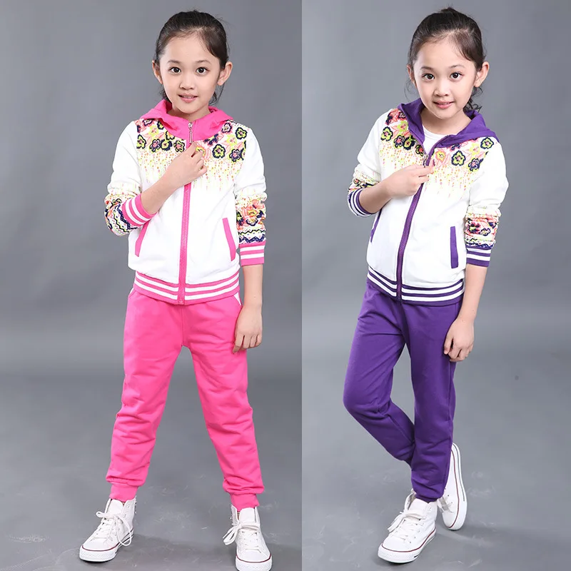 

2019 3 color Tops+Pants Sets Brand New Fashion Toddler Baby Girls Kids Clothing Set Spring Summer Long Sleeve Sweat shirt