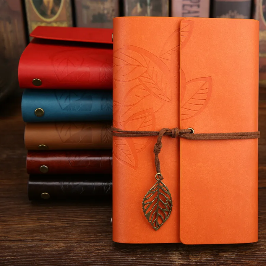 

4Pcs/lot New Diary Notebook Vintage tree Note Book Replaceable Traveler Notepad Book Leather Cover Blank Notebook