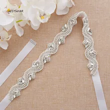 Свадебные туфли с жемчугом и пояс Лента Свадебная со стразами простые серебряные стразы пояс невесты лента для свадьбы платья J120S