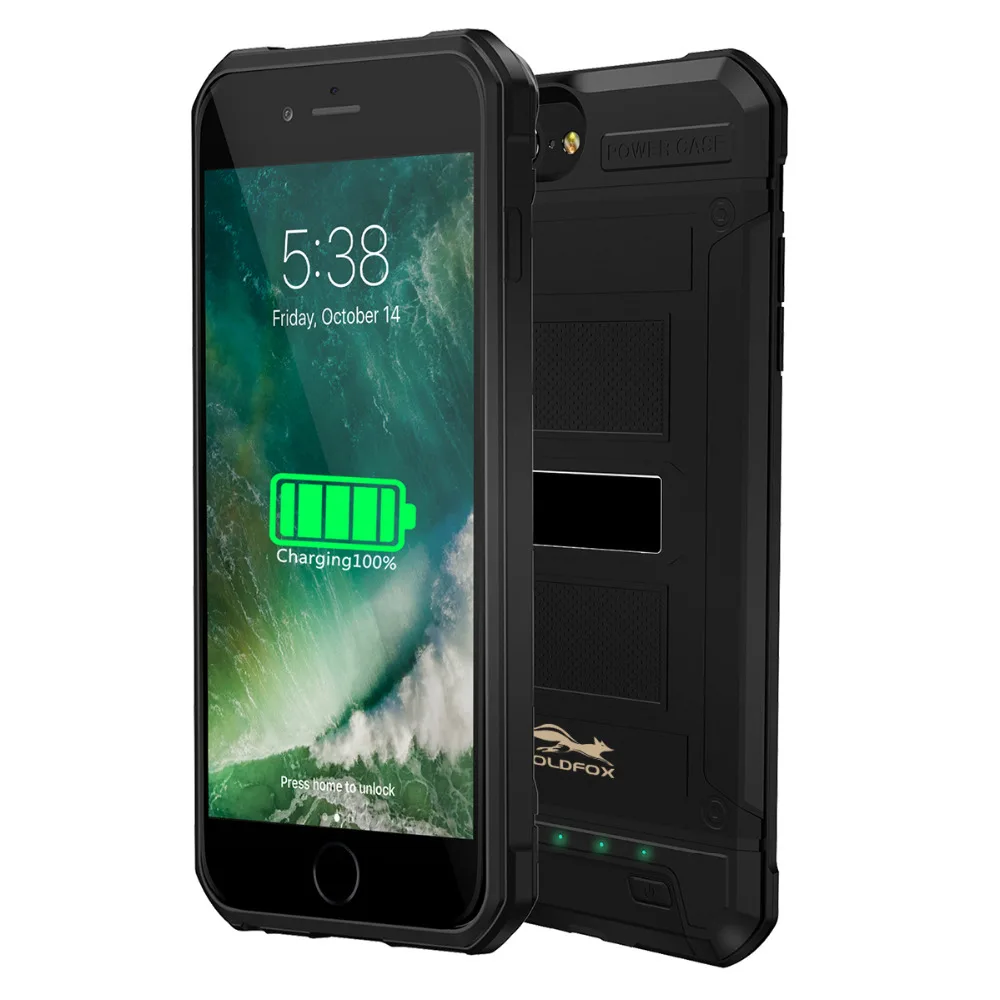 Goede Draagbare Oplaadbare Batterij Lader Case 3000 mah Voor iPhone 6 6 S 7 externe Power Case Cover 6 6 S 7 Smart Telefoon Batterij Case