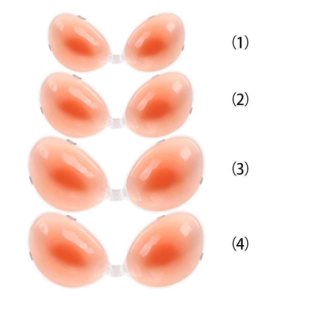 Женский сексуальный бюстгальтер пуш-ап самоклеящийся силиконовый бесшовный невидимый бюстгальтер без бретелек для свадебной вечеринки A/B/C/D 4 размера чашек