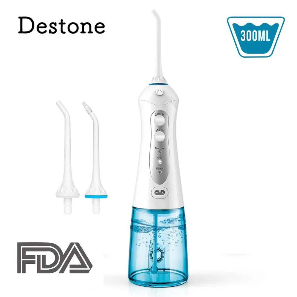 Ирригатор для полости рта Destone T20, портативный беспроводной ирригатор для воды, одобрено FDA, 300 мл, IPX7, 3 режима, с 3 наконечниками струи, ирригатор для путешествий|Ирригаторы для полости рта| | АлиЭкспресс