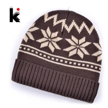 Зимняя шапка кепки мужские горные лыжи маска шапочка вязаный шерстяной шляпа плюс бархат кепка толще снежинка шапка мужская 4 цветов