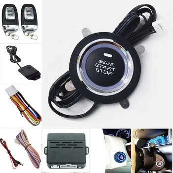 

Car Alarm System Smart Remote Key Push One Button Engine Start Security Vibration Alarm