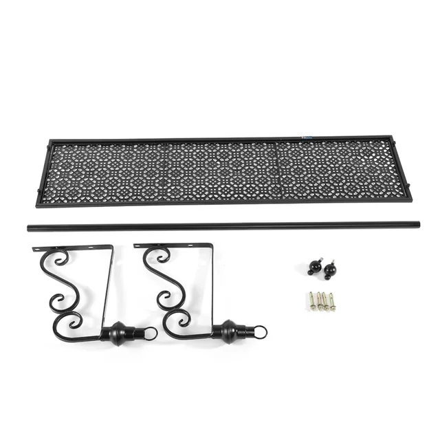 Wall Mounted Hanging Clothes Rail Garment Display Rack Shelf Storage Wall Mounted Hanging Clothes Rail Garment Display Rack Shelf Storage Holder Home New Black