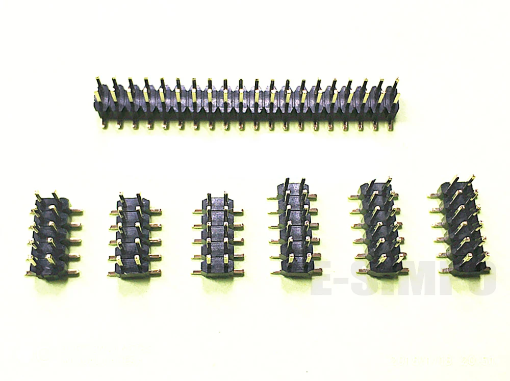 100 шт 2 0 мм штыревой разъем 2X40P SMD двухрядный позолоченный|Соединители| |