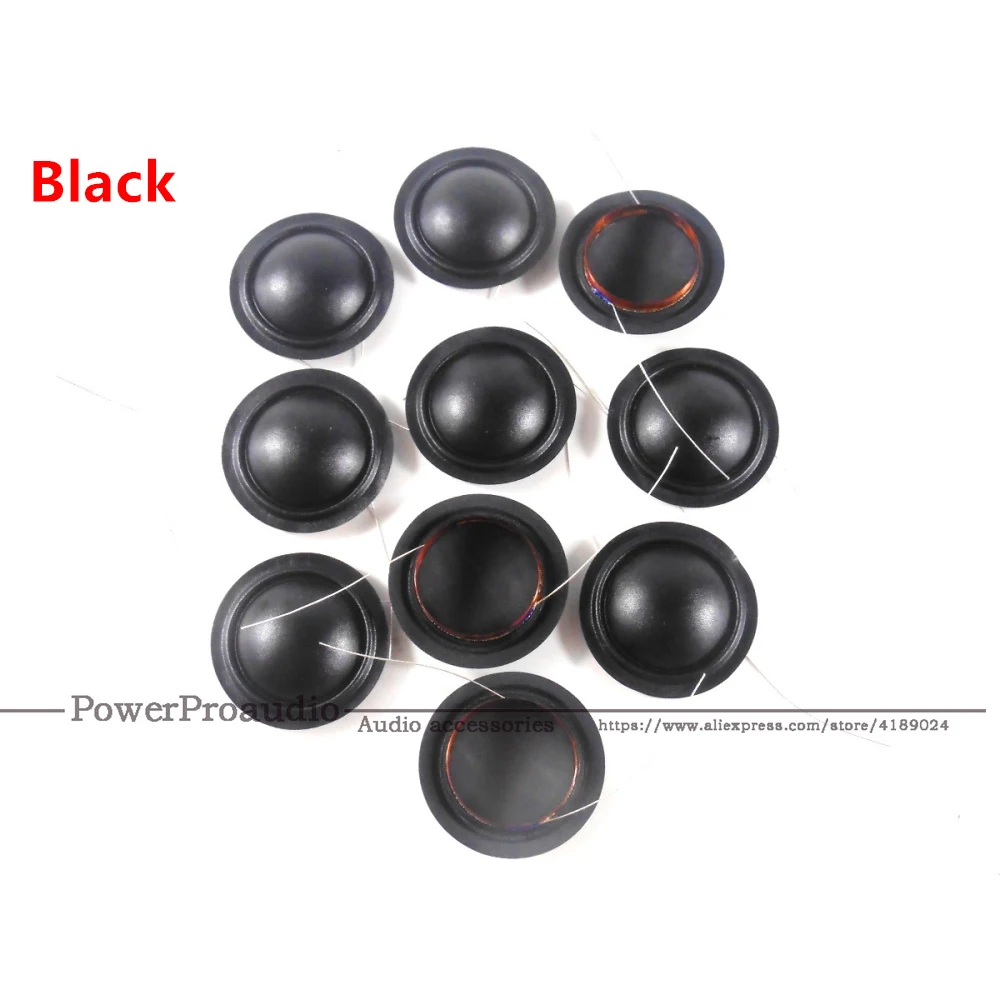 

10pcs 19.4mm 20.4mm 25.5mm 28mm Tweeters Voice Coil 8ohm Black Silk Dome