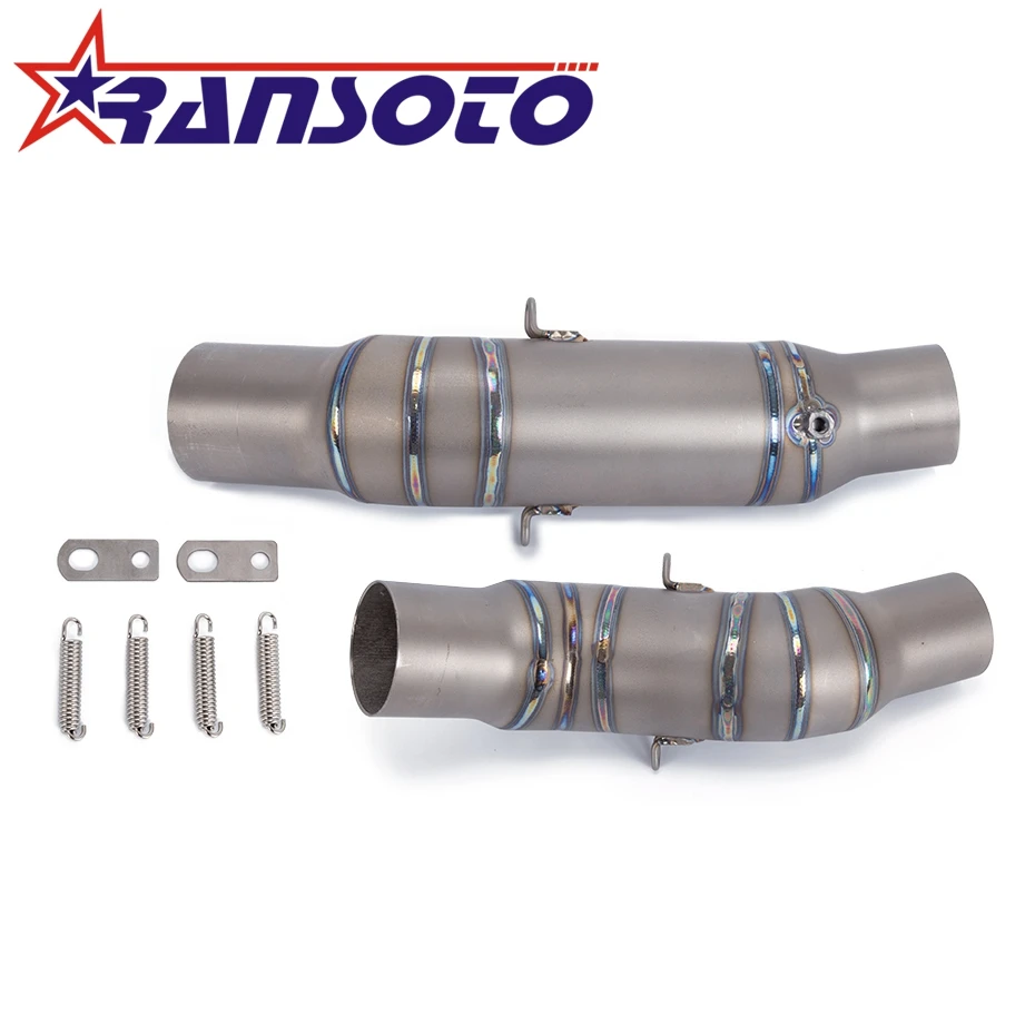 

RANSOTO Motorcycle Titanium Alloy Exhaust Middle Pipe FOR KAWASAKI Z1000 2010-2016 SLIP ON