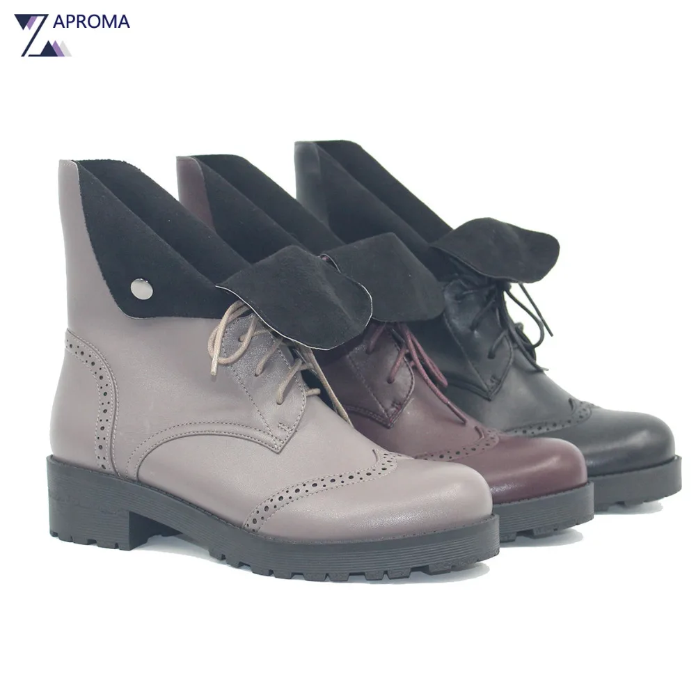 black lace up brogue boots womens