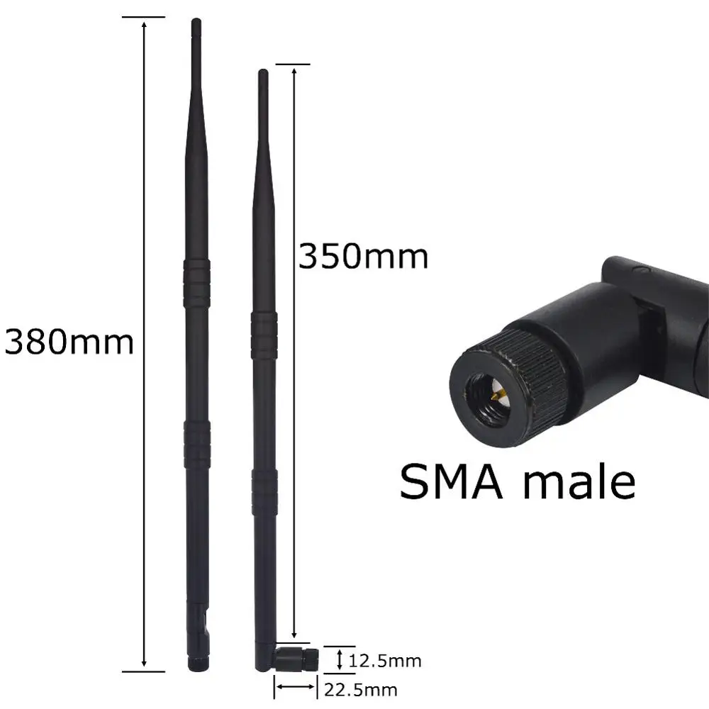  10 piece/lot 2.4GHz 9dBi WiFi 2.4g Antenna Aerial SMA Male wireless router 43cm FOR PCI CARD USB MO