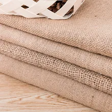 Tessuto di iuta finta grezza spessa grezza colore naturale sfondo tessuto di lino finto per borsa di stoccaggio fai da te decorazione natalizia TJ0208