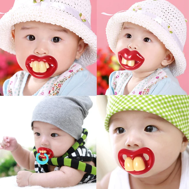 Funny Infant Baby Teether Dummy Pacifiers Orthodontic Silicone Nipples Lips Funny Strange Buck Teeth Funny Infant Baby Teether Dummy Pacifiers Orthodontic Silicone Nipples Lips Funny Strange Buck Teeth