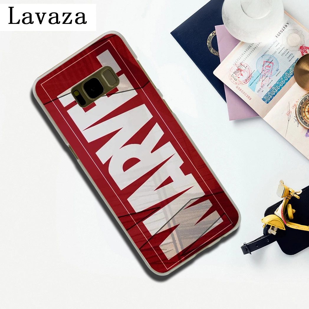 Роскошный чехол для телефона Lavaza с логотипом комиксов Marvel в жестком стиле Samsung