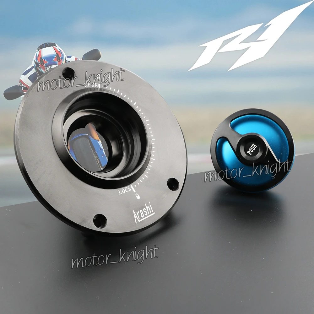 

MOTO CNC Fuel Filler Cover Cap /Gas Tank Caps Fit for Yamaha YZF R1 R6 R6S R125 R15 R3 R25 XSR 700 XSR900 MT-1 MT-10 MT-09 MT-07