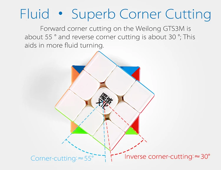 Moyu Weilong GTS 3 M V2 3x3x3 Магнитный магический скоростной кубик без наклеек профессиональные магниты головоломка Cubo magico GTS3M Обучающие