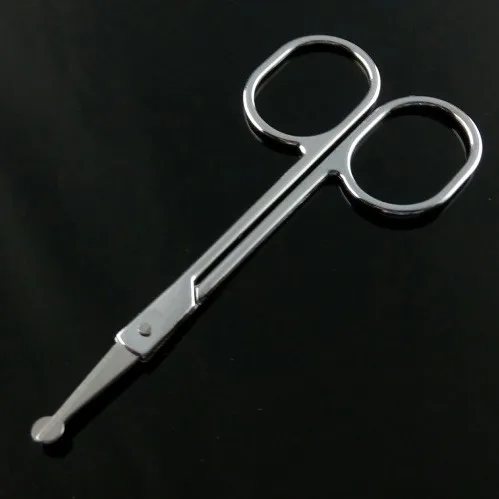 

10 pcs safe round head stainless steel beauty makeup eyebrow shaping scissors Ear trimer trimming nose hair trimmer scissors