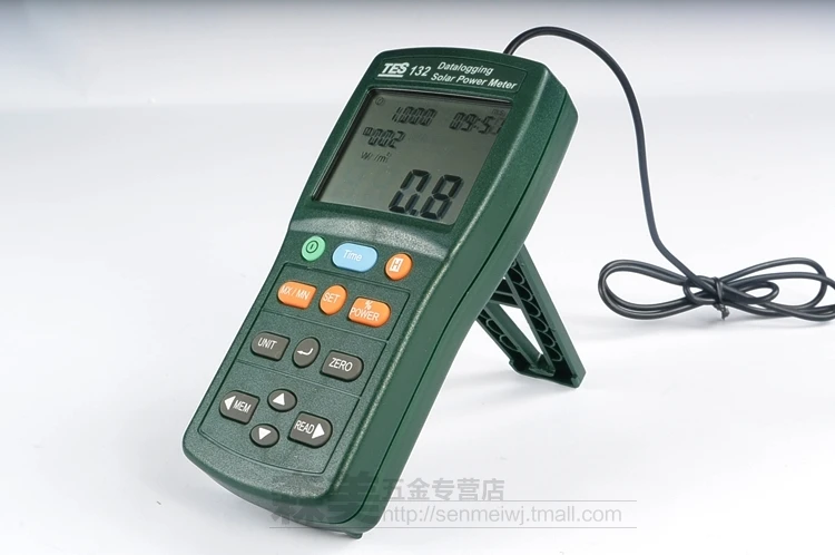 XEAST Hot TES-132 Handheld Solar Power Meter Tester 400-1Knm Range 2000W/m2 634Btu/