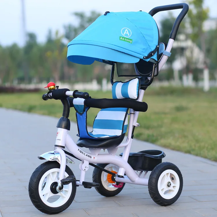 Детский трехколесный велосипед, детская коляска для детей 1-3-5 лет, детская коляска на колесиках, детский велосипед с зонтиком, палатка