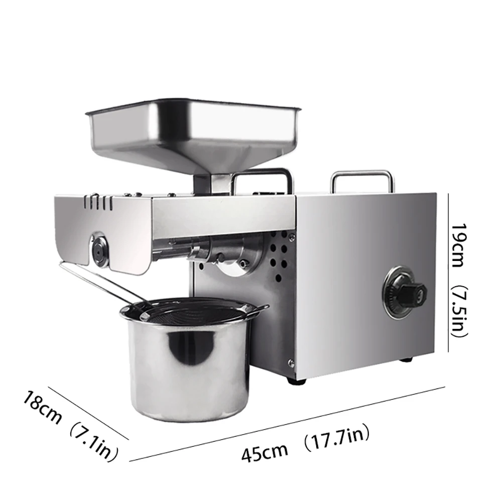 Автоматическая машина для прессования холодного/горячего масла, 400 Вт, для домашнего использования, контроль температуры, маслоотделитель, мини-экстрактор масла для арахис кокосовый орех