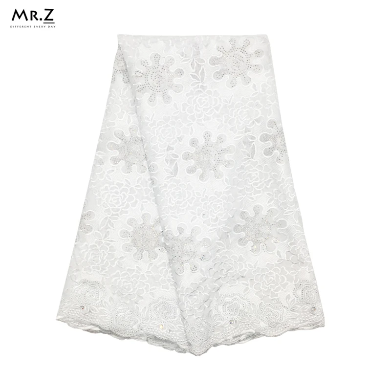 

Mr.Z White Swiss Voile Lace Fabric Embroidery Cotton Dry Voile Lace Fabrics In Switzerland High Quality Big Swiss Lace Fabric