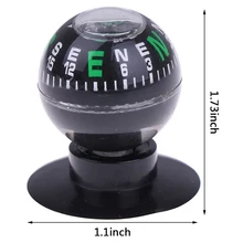Водонепроницаемый автомобиль 2 шт автомобильный компас-шар вращение навигации шарообразный автомобильный компас с присоской