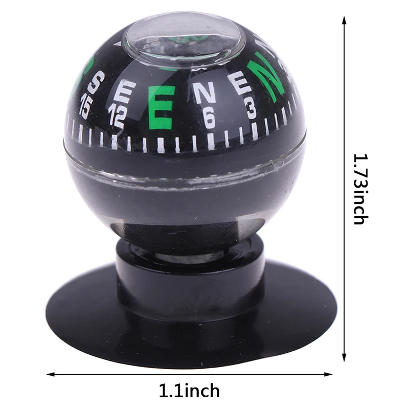 

Waterproof Vehicle 2 Pcs Car Compass Ball Rotation Navigation Ball Shaped Car Compass With Suction Cup