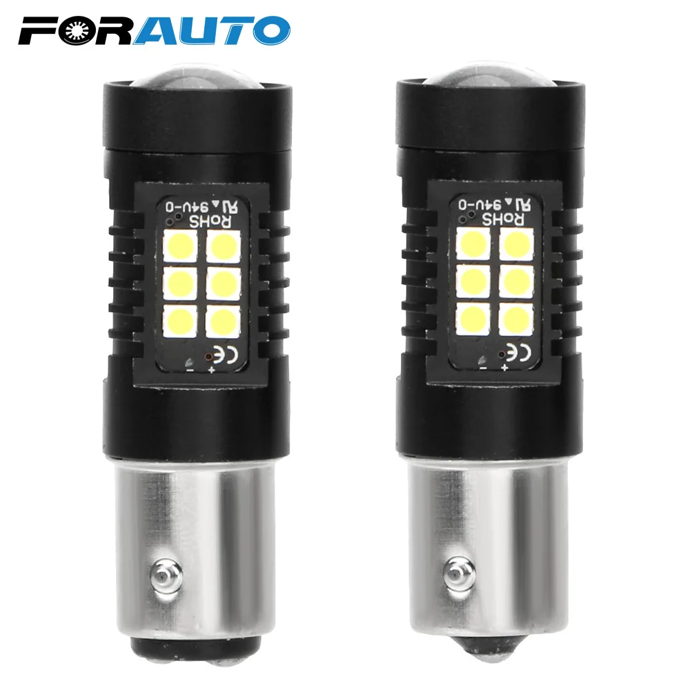 FORAUTO 1157 BAY15D P21/5 W R5W DRL 3030 21SMD задние парковочные лампы, автомобильный сигнальный светильник поворота 1156 BA15S P21W, автомобильная Тормозная лампа заднего хода