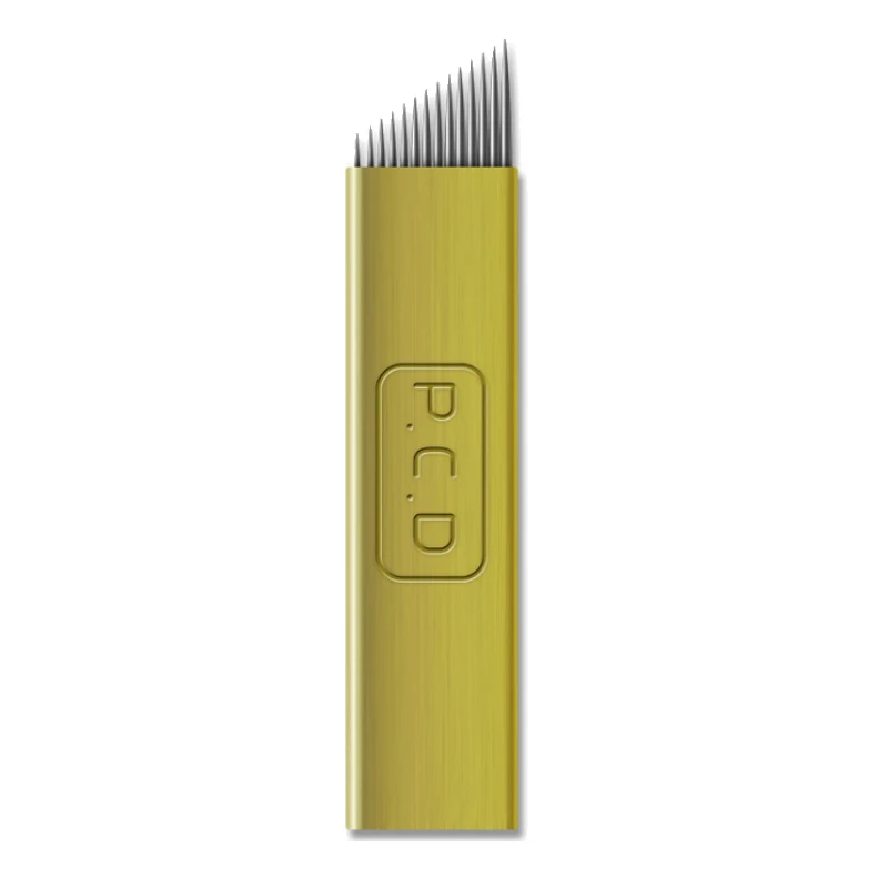 100 шт Одноразовые Pigmento Microblading PCD 12 14 19 булавки ИГЛЫ Перманентный макияж ручная
