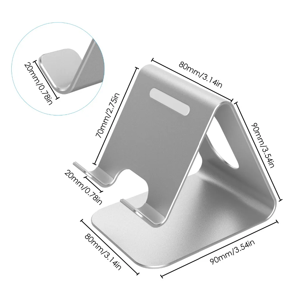 Eson Стиль сотовый телефон Подставка для планшета, Расширенный 4 мм толщина алюминиевый стенд держатель