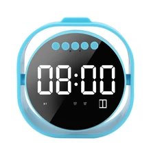 Многофункциональный светодиодный зеркальный экранные часы USB Перезаряжаемый беспроволочный динамик fm-радио Регулируемая громкость, двойная сигнализация и повтор