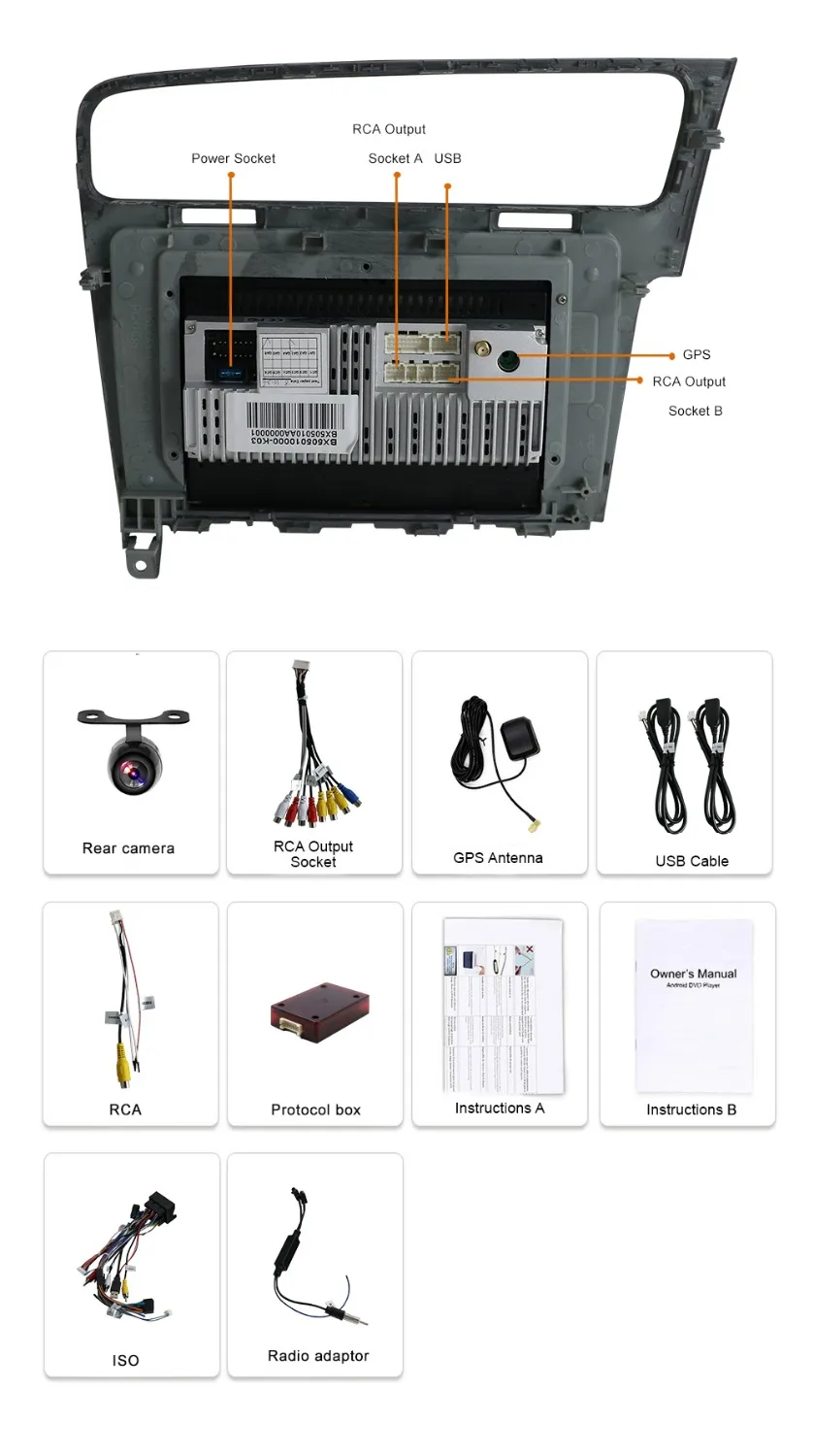 Top 10.1" android car multimedia player gps for volkswagen Golf 2013/2014/2015 audio car radio stereo GPS Navi bluetooth wifi 5