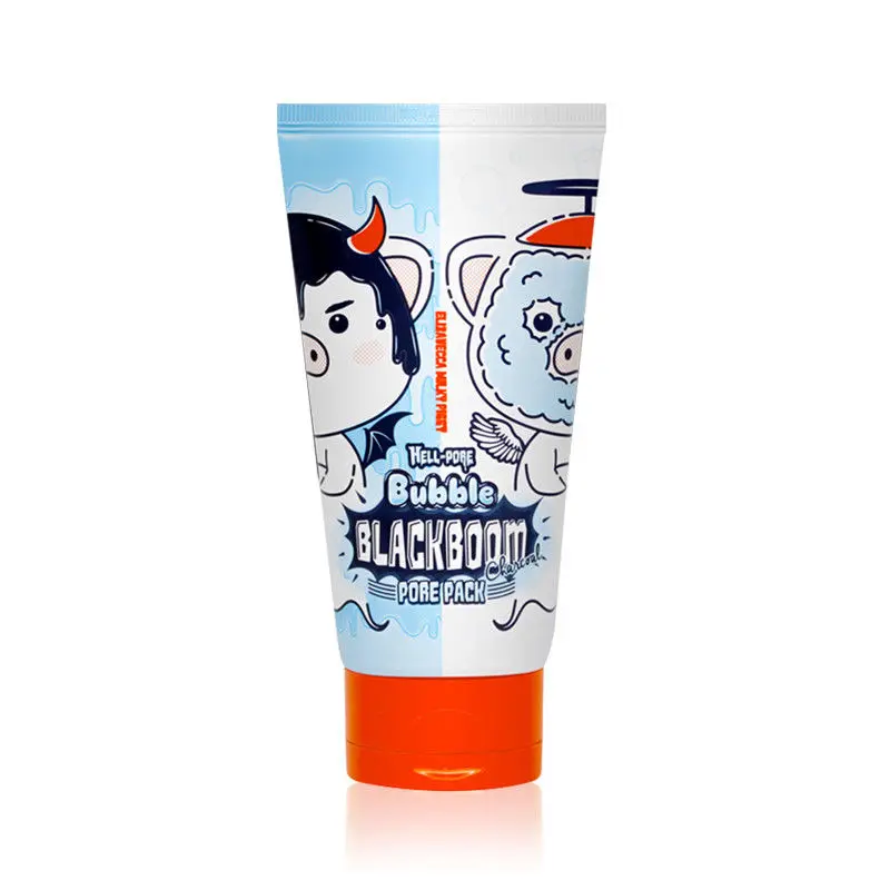 ELIZAVECCA Milky Piggy Hell-Pore Bubble Blackboom Charcoal Pore Pack 150 г маска для лица удаление черных точек отшелушивающая лечение акне