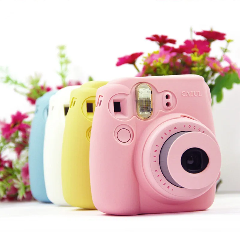 Модный чехол Fuji Fujifilm Instax Mini 8 Mini 8s для камеры, Классический Желейный цвет, фосфоресцирующий чехол для крышки корпуса, сумка для камеры