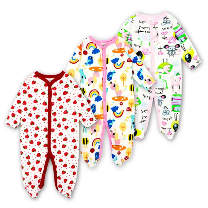 2018 Spring Autumn Baby Romper Cotton Newborn Baby Boys Clothes Long