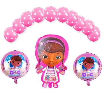 

13pcs McStuffins balloons Children Toys McStuffins Doctor Balloon Kids Birthday Party Decoration birthday Balloons