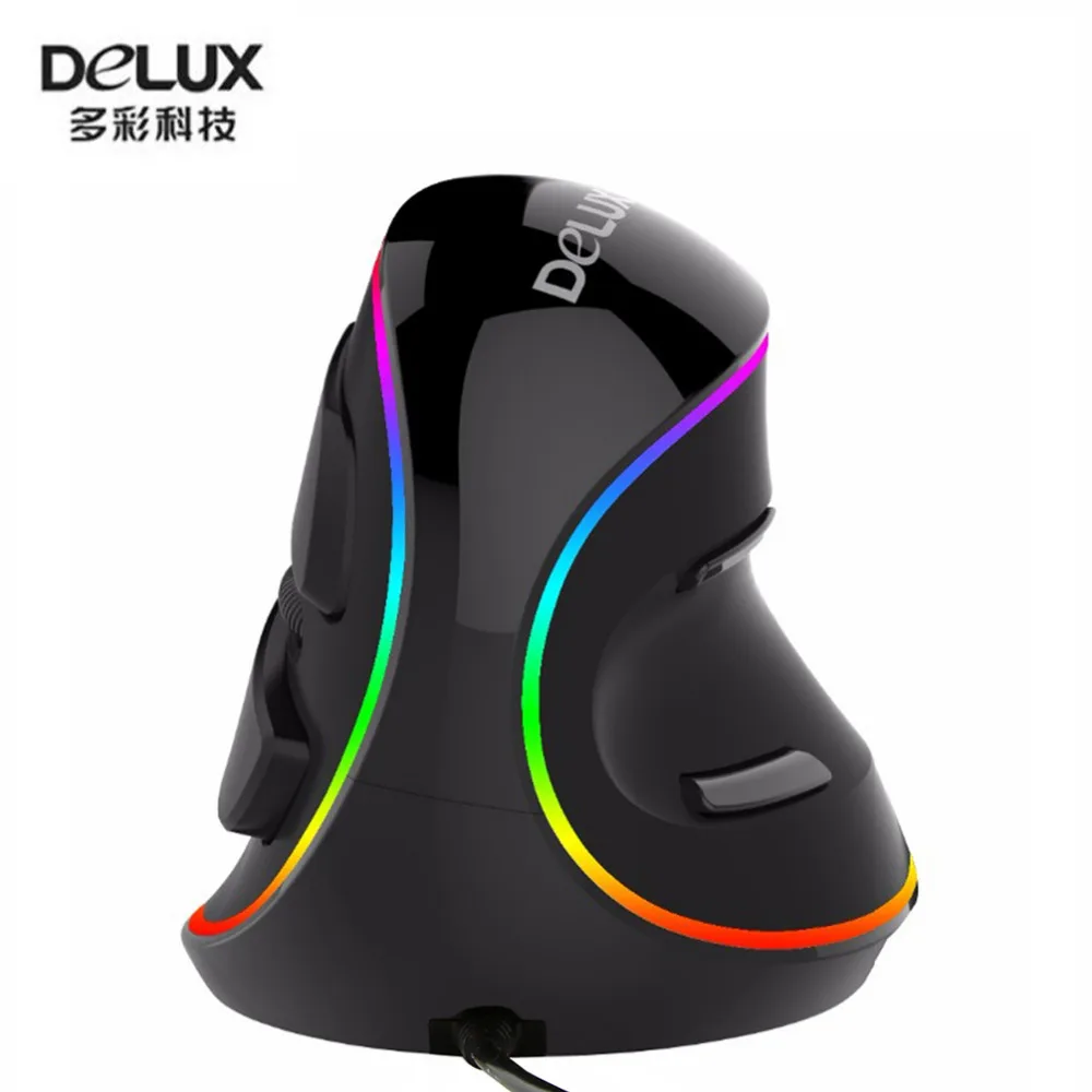 Delux M618 Plus Rgb Luminous Wired Vertical Ergonomic delux m618 plus rgb luminous wired vertical ergonomic