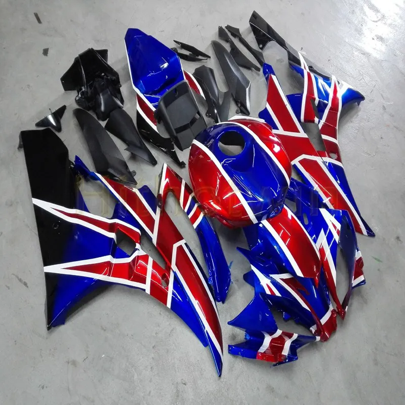 Мотоцикл обтекатель корпуса для YZFR6 2008 2009 2010 2011 2012 2013 2014 2015 2016 YZF-R6 из АБС-пластика