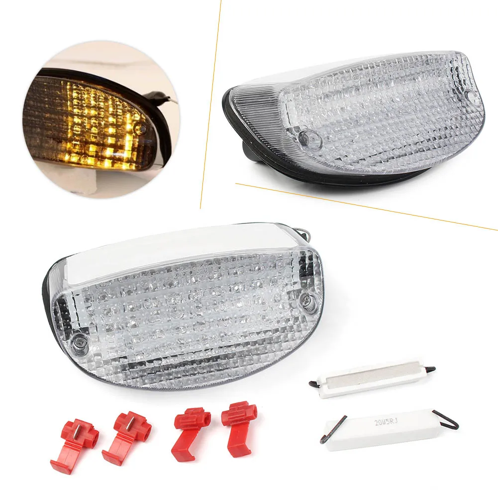 

GZYF LED Tail Light Turn Signal Lamp for Suzuki GSX650F GS500F HONDA SHADOW Clear