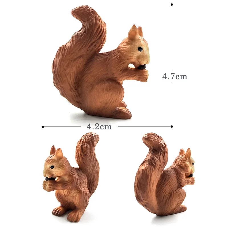 Christmas Simulation Little Fox Rabbit Squirrel Animal Model Figurine Home Decor Miniature Fairy Garden Decoration Accessories miniature figurines miniature ornament miniature duck figurines rabbit ornament rabbit ornaments