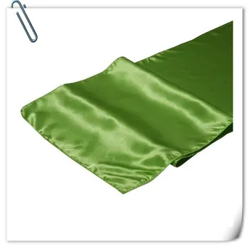 

Free Shipping Wholesale 100Pieces Green 12"x108" Satin Table Runners For Wedding Party Banquet Decoration