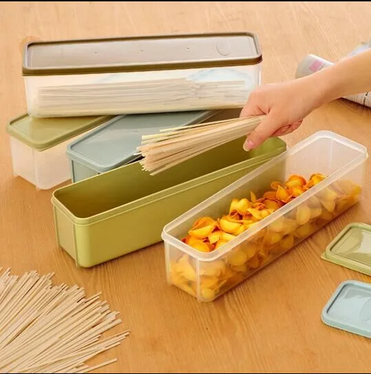 

Japanese Sealed Noodles Crisper Plastic Noodles Spaghetti Box Kitchen Storage Box